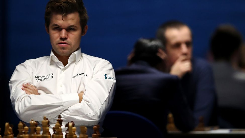 Magnus Carlsen en un torneo