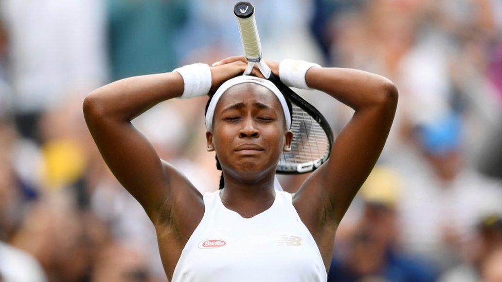 Cori Gauff en Wimbledon.