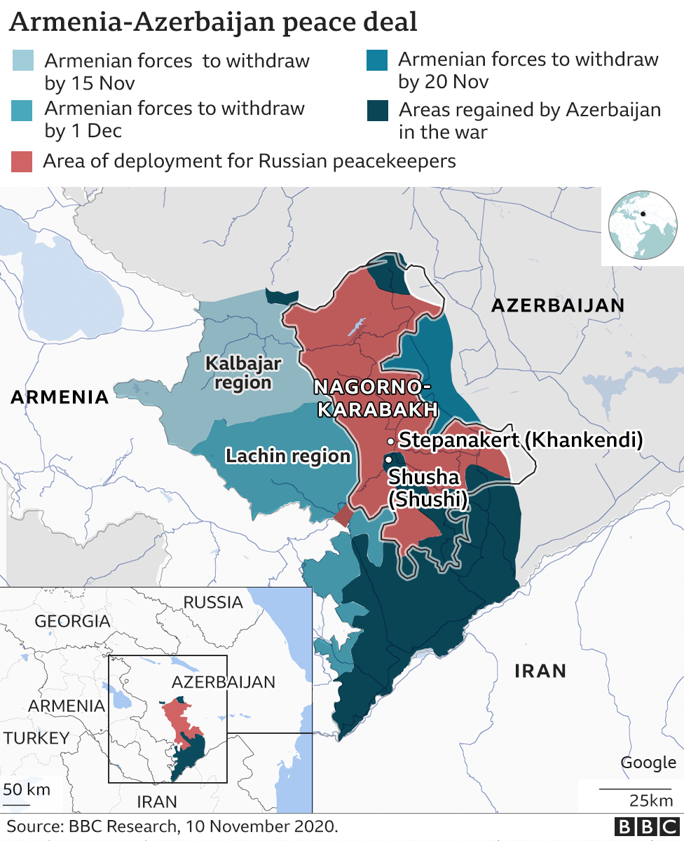 Azerbaijan Captures Six Armenian Troops On Border Bbc News