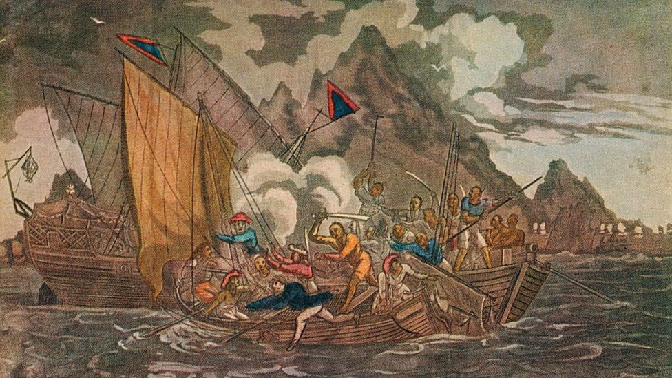 Barco británico atacado por piratas chinos