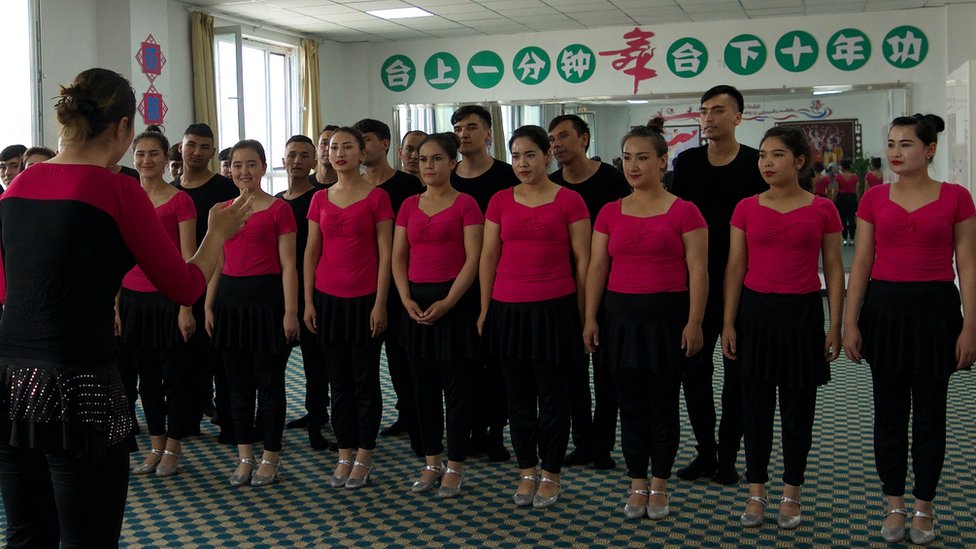 Uighurs in a dance class