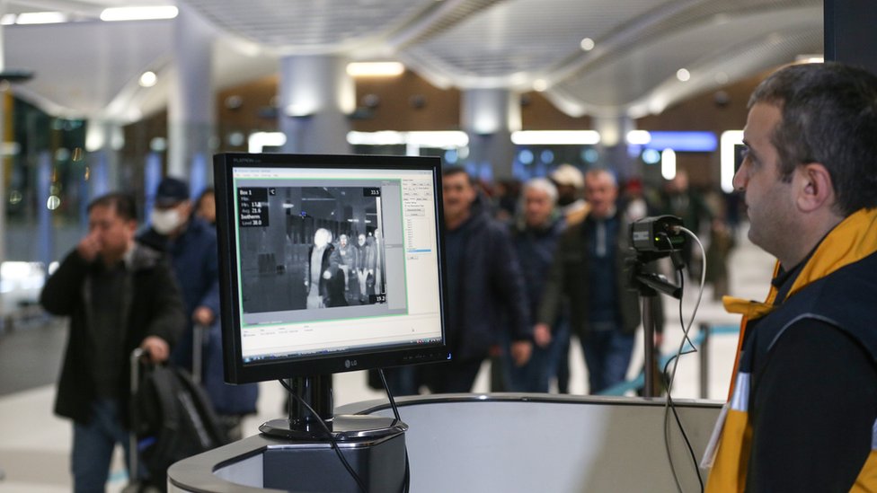 İstanbul Havalimanı'ndaki termal kamera uygulaması.