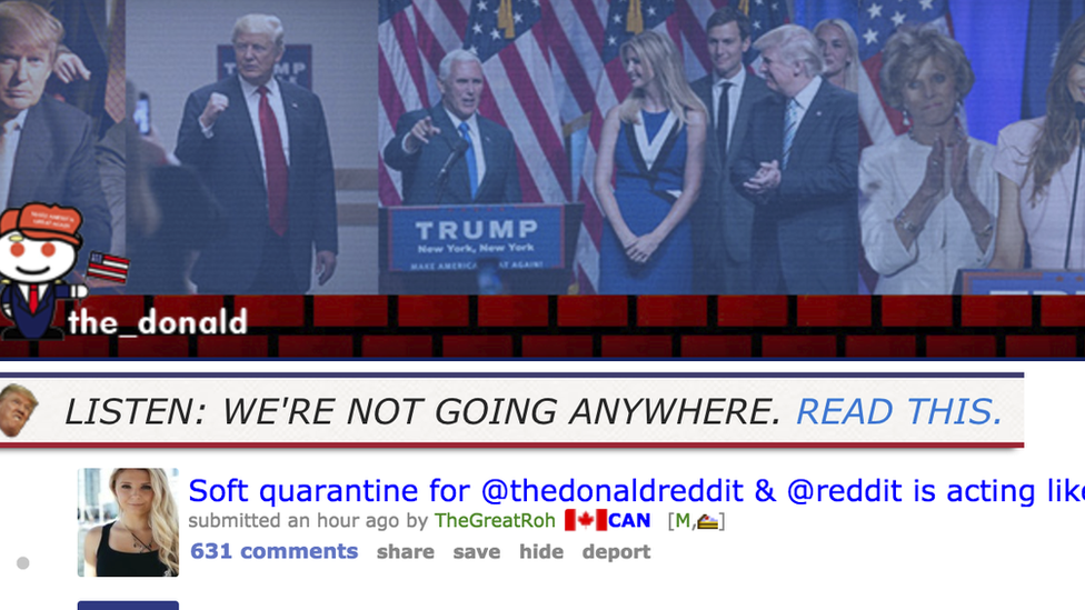 Reddit Moves Against Toxic Trump Fans Bbc News