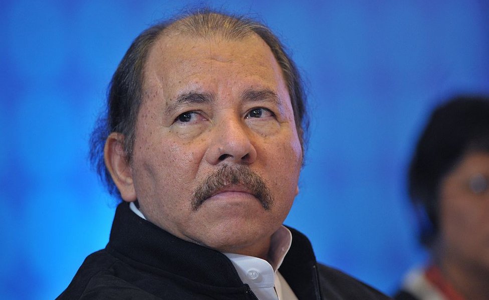 Foto en primer plano de Daniel Ortega.