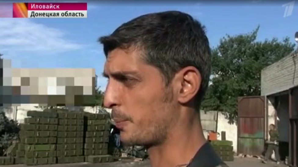 "Гіві" в афірі Першого каналу російського ТБ, серпень 2014 року