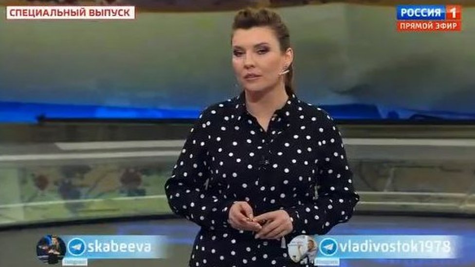 Russian state TV presenter Olga Skabeyeva