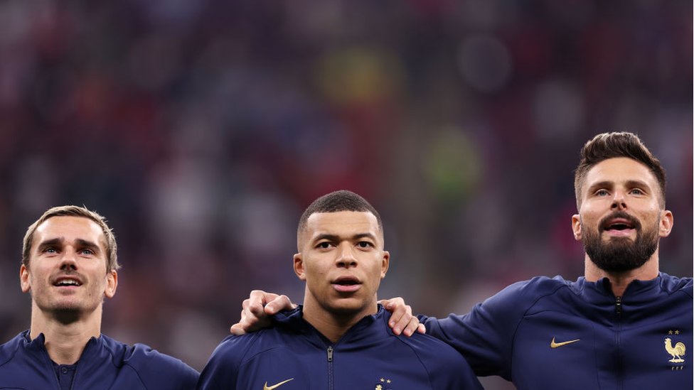Griezmann, Mbappé y Giroud