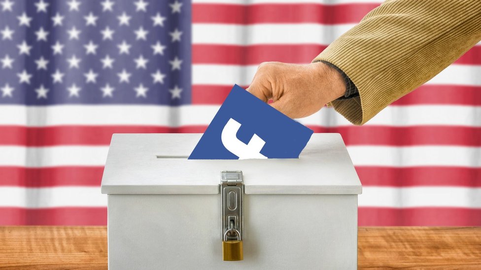 El logo de Facebook.