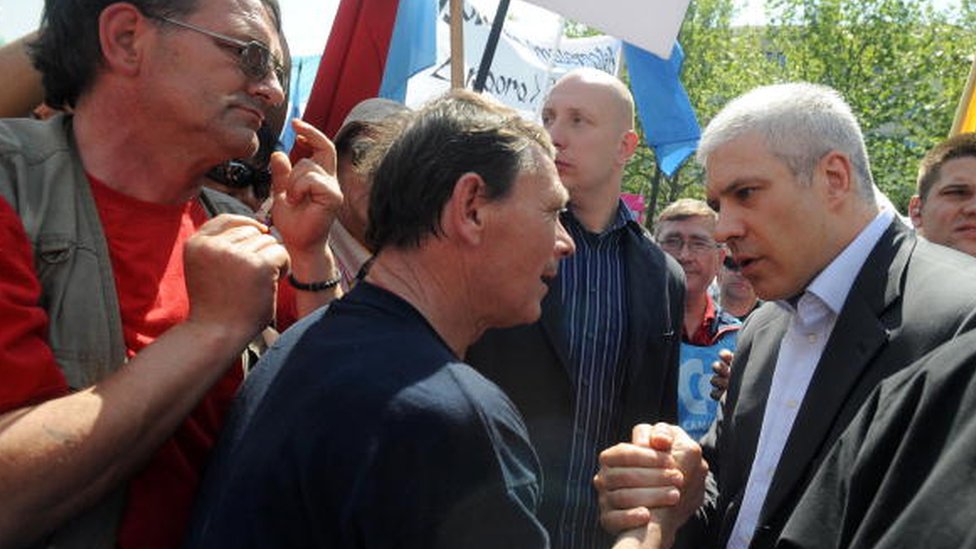 Boris Tadić i sindikati 2003.