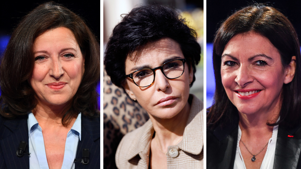 Кандидаты на пост мэра Парижа: Аньес Бузин, Рашида Дати и действующий президент Анн Идальго