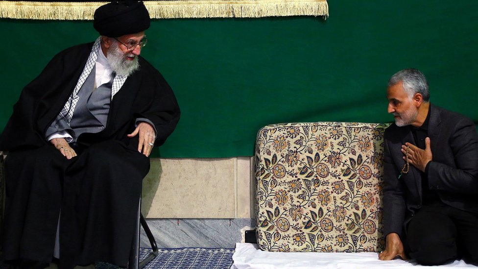 Khamenei greets soleimani, 2015