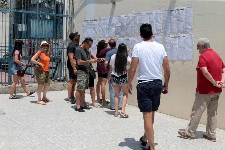 Votantes en Grecia