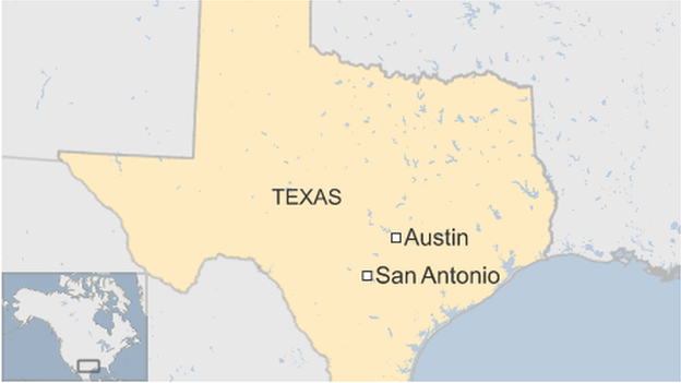 Карта с изображением Сан-Антонио, Техас