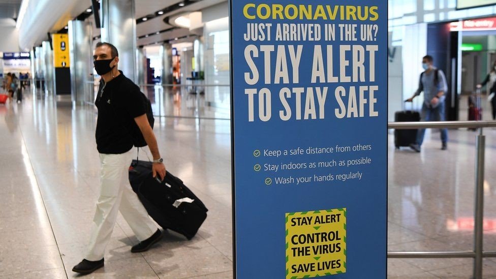 Man arriving at airport