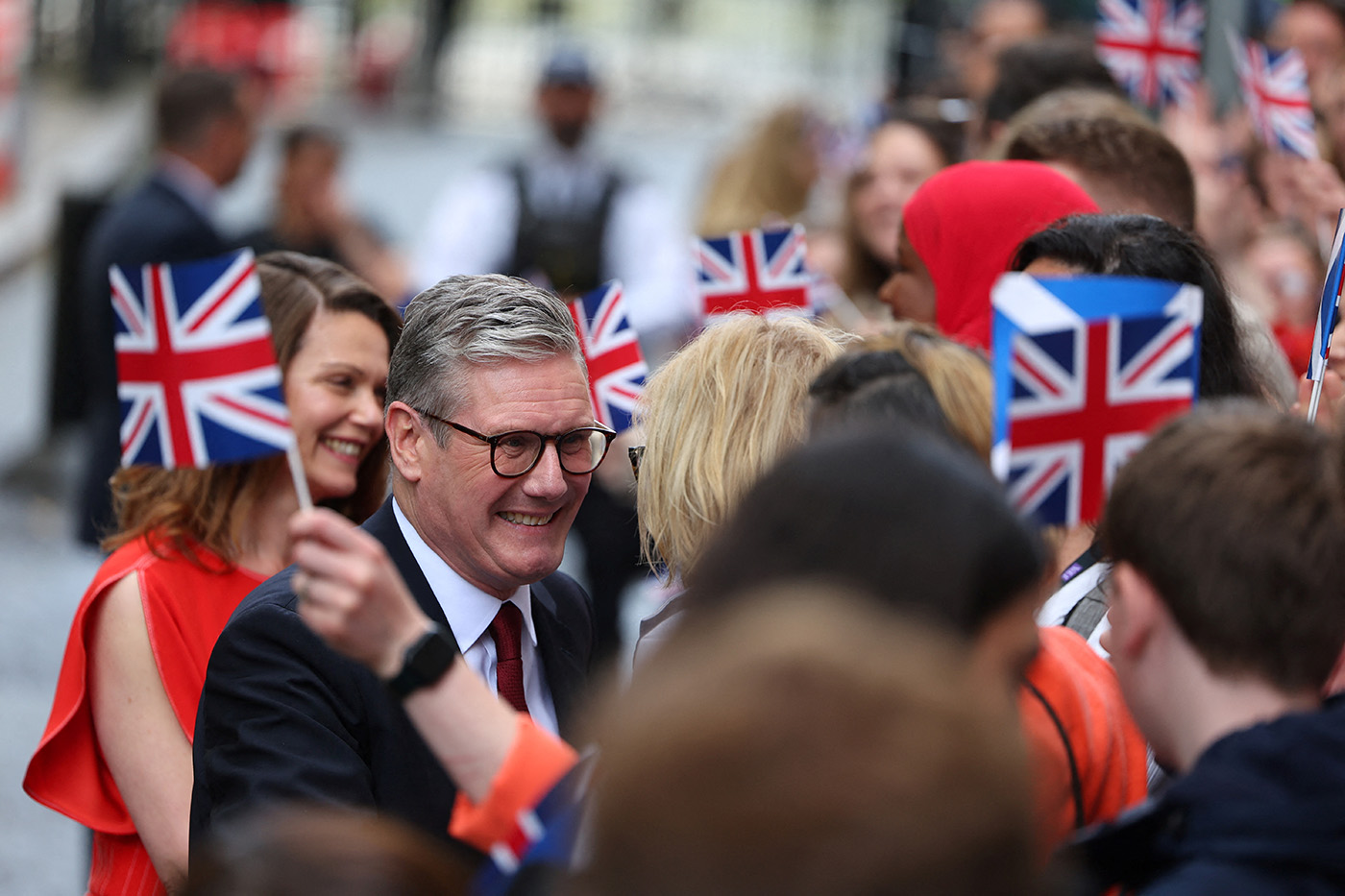 Labour leader Sir Keir Starmer speaks to supporters in Downing Street after becoming prime minister - 5 July 2024