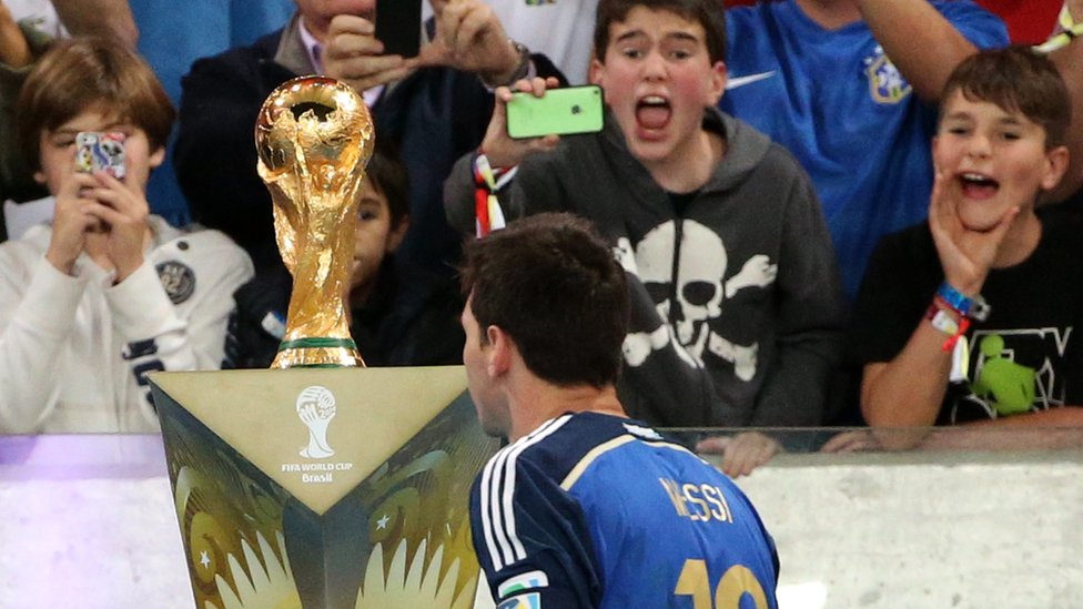 2014年梅西和阿根廷在世界盃決賽落敗