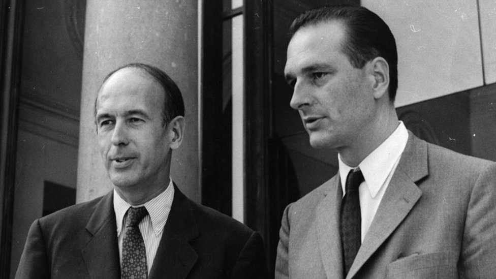 Валери Жискар Д'Эстен и Жак Ширак в 1969 году