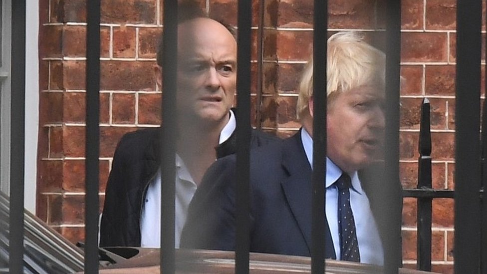 Dominic Cummings and Boris Johnson in 2019
