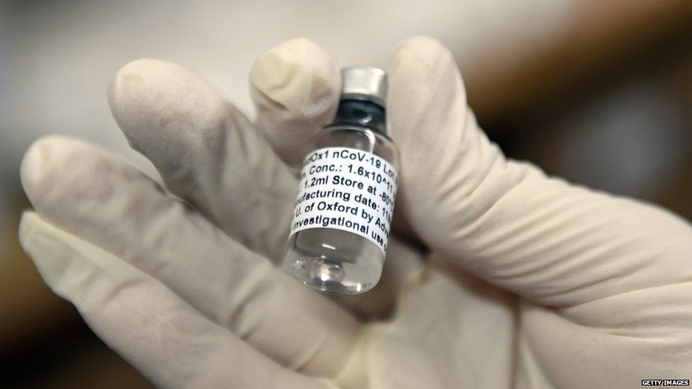 Vaccine in glass vial