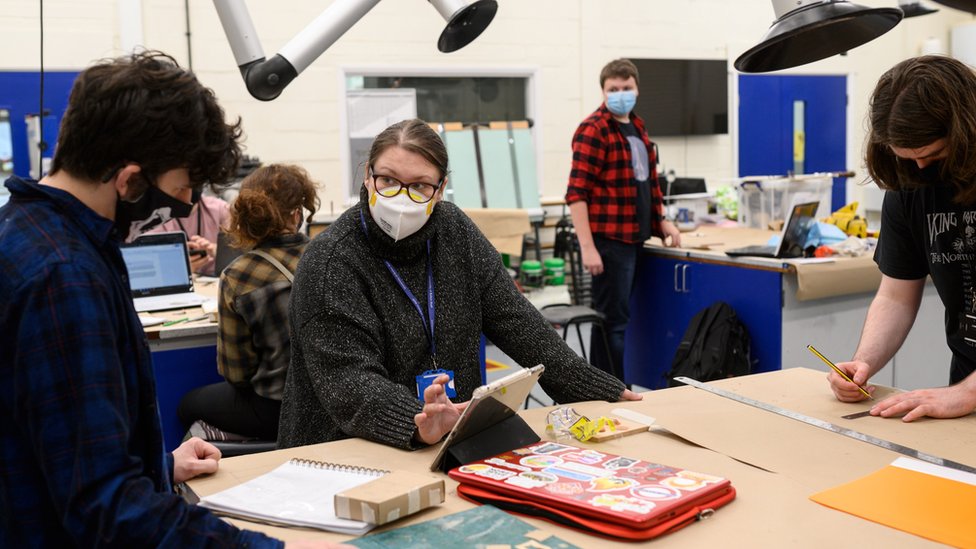 Students in a lab