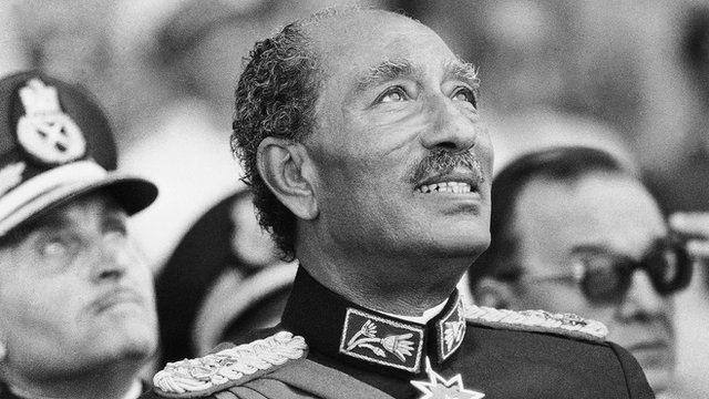 President Sadat at the military parade