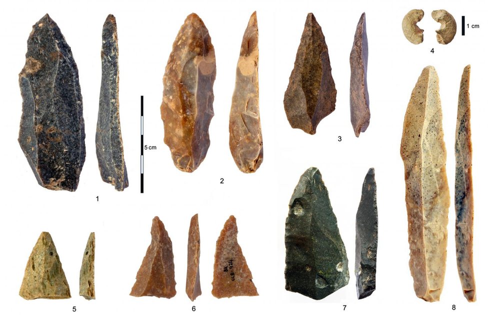 Артефакты, найденные в пещере Бачо Киро в Болгарии