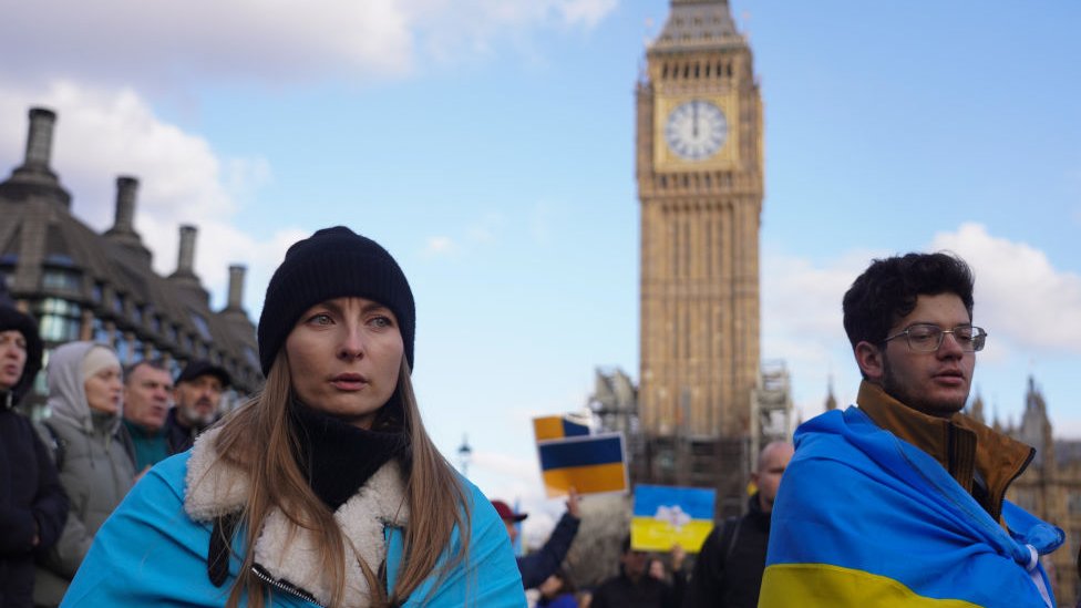 Ukrayna protestosu Londra'da