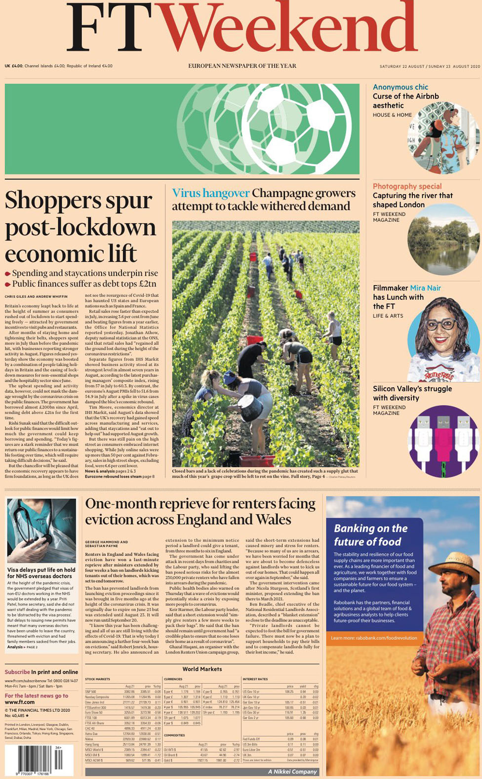 The Financial Times front page