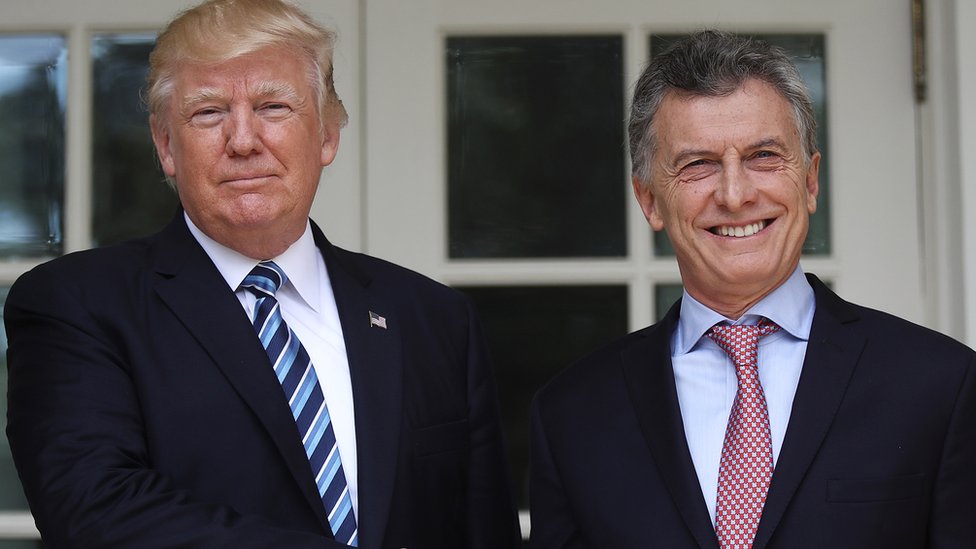 Donald Trump y Mauricio Macri en la Casa Blanca.