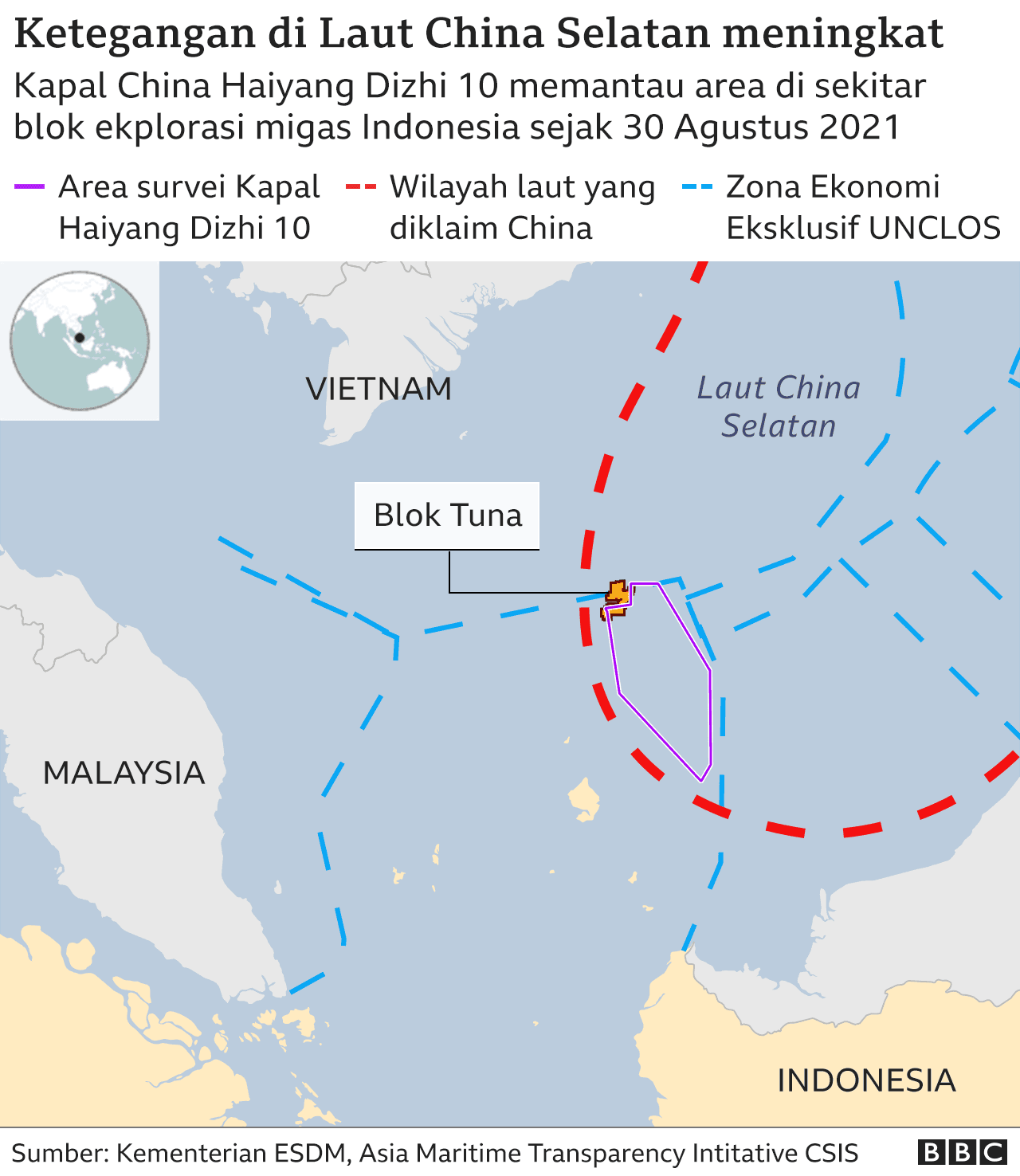 peta ketegangan di Natuna