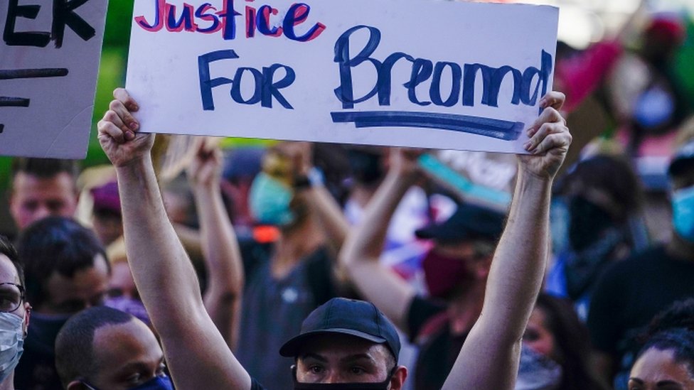Una protesta en contra de la brutalidad policial y el racismo sistémico en Estados Unidos en mayo de 2020.