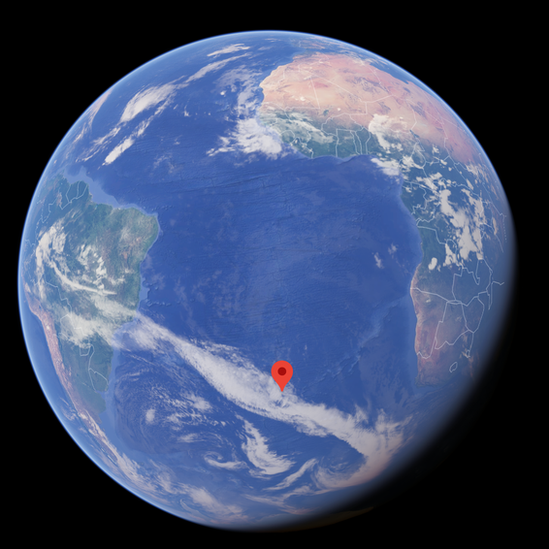 Vista de Google Earth de dónde está la isla