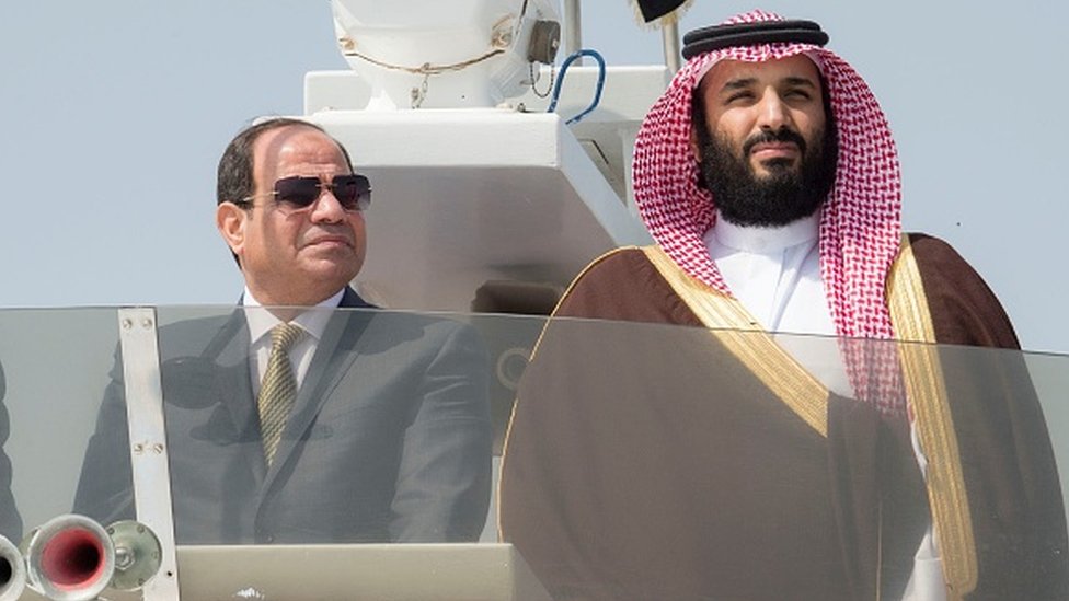 Mısır'ın darbeyle iktidara gelen lideri Sisi ve Suudi Arabistan Veliaht Prensi Muhammed bin Salman