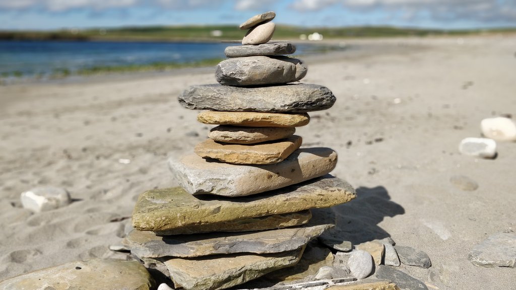 Image of Pile of rocks on a beach