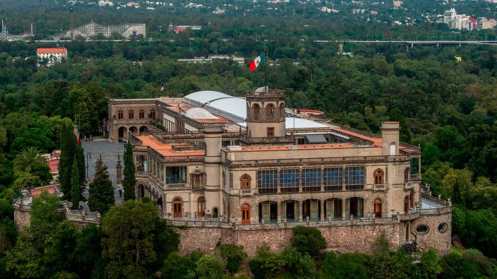 Vista del castillo de Chapultepec.