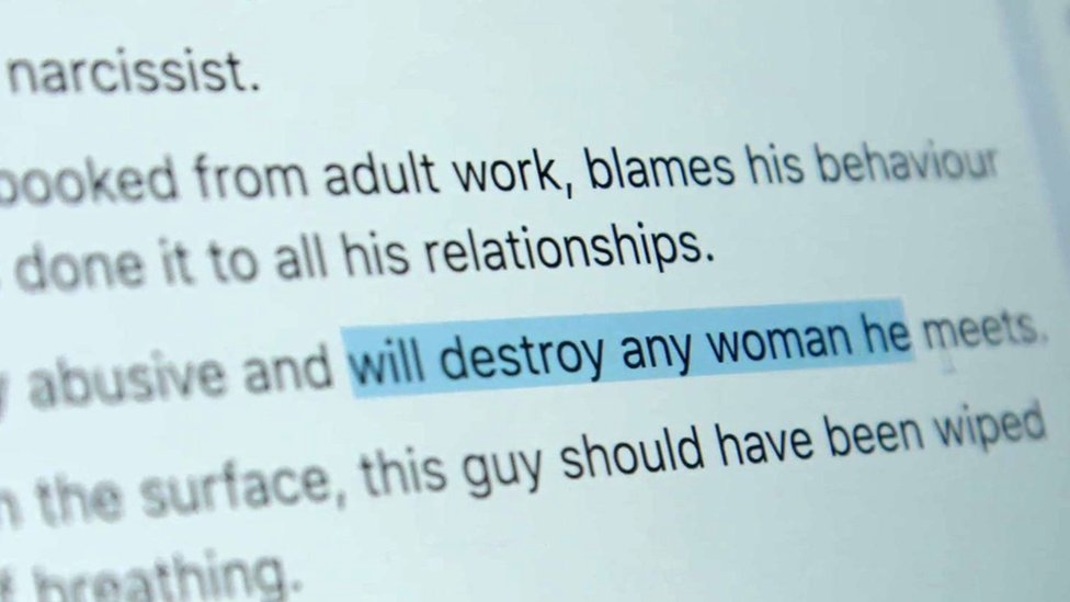 En esta publicación del grupo se alerta que un hombre "destruirá a cualquier mujer que conozca".