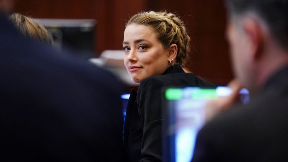 Amber Heard in a Virginia court