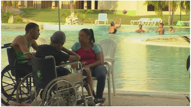 Foreign patients undergo rehabilitation at La Pradera, Havana