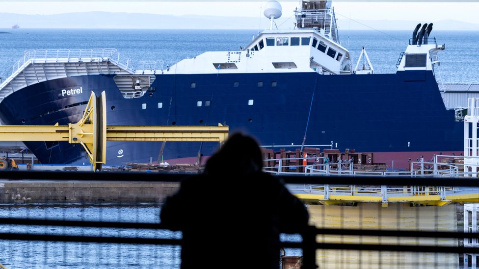 Dislodged ship tips over in Edinburgh dry dock