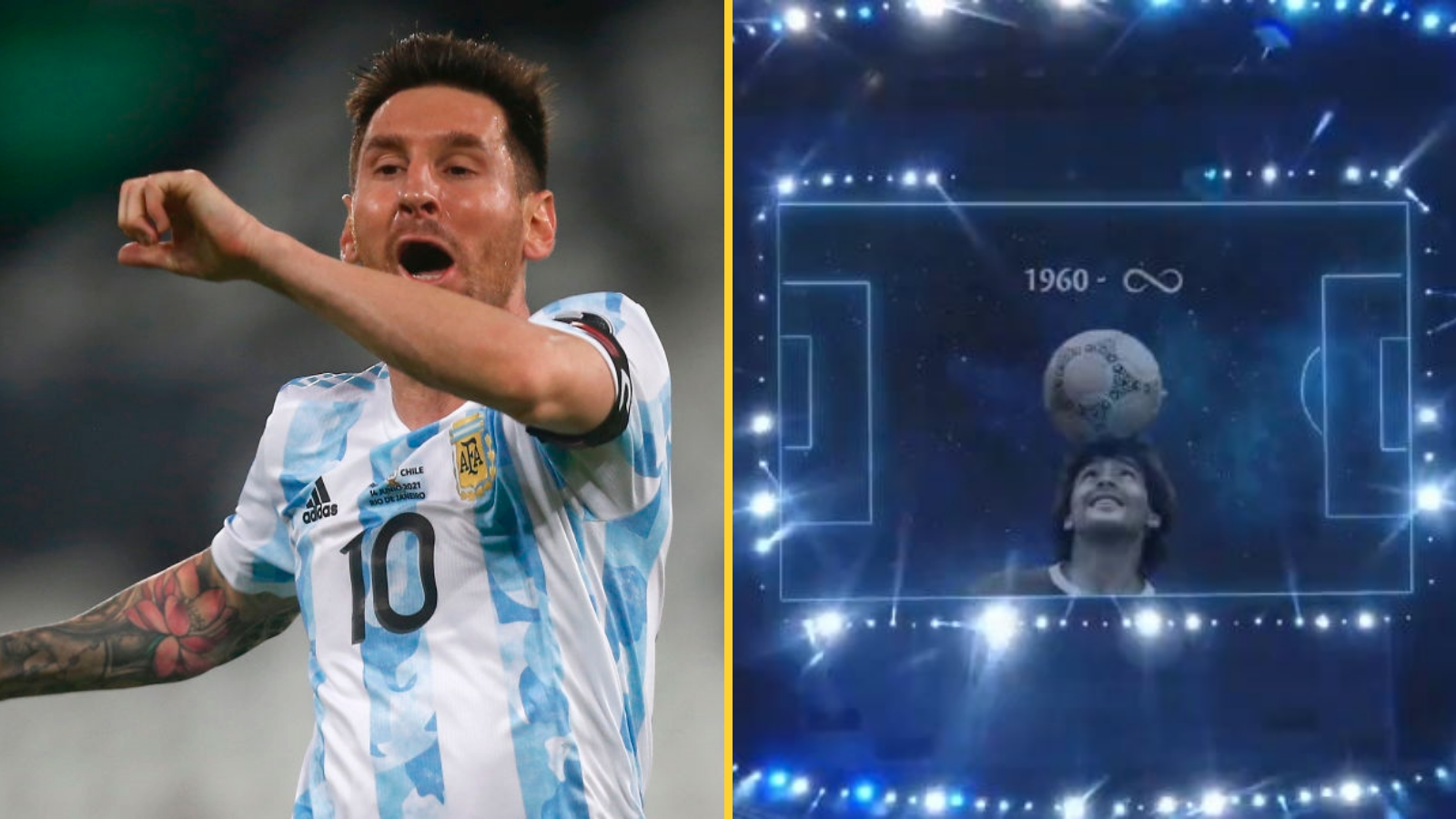 Argentina 1-1 Chile: Lionel Messi scores as Copa America pays tribute to Diego Maradona