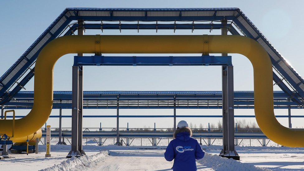 Parte del gasoducto Fuerza de Siberia