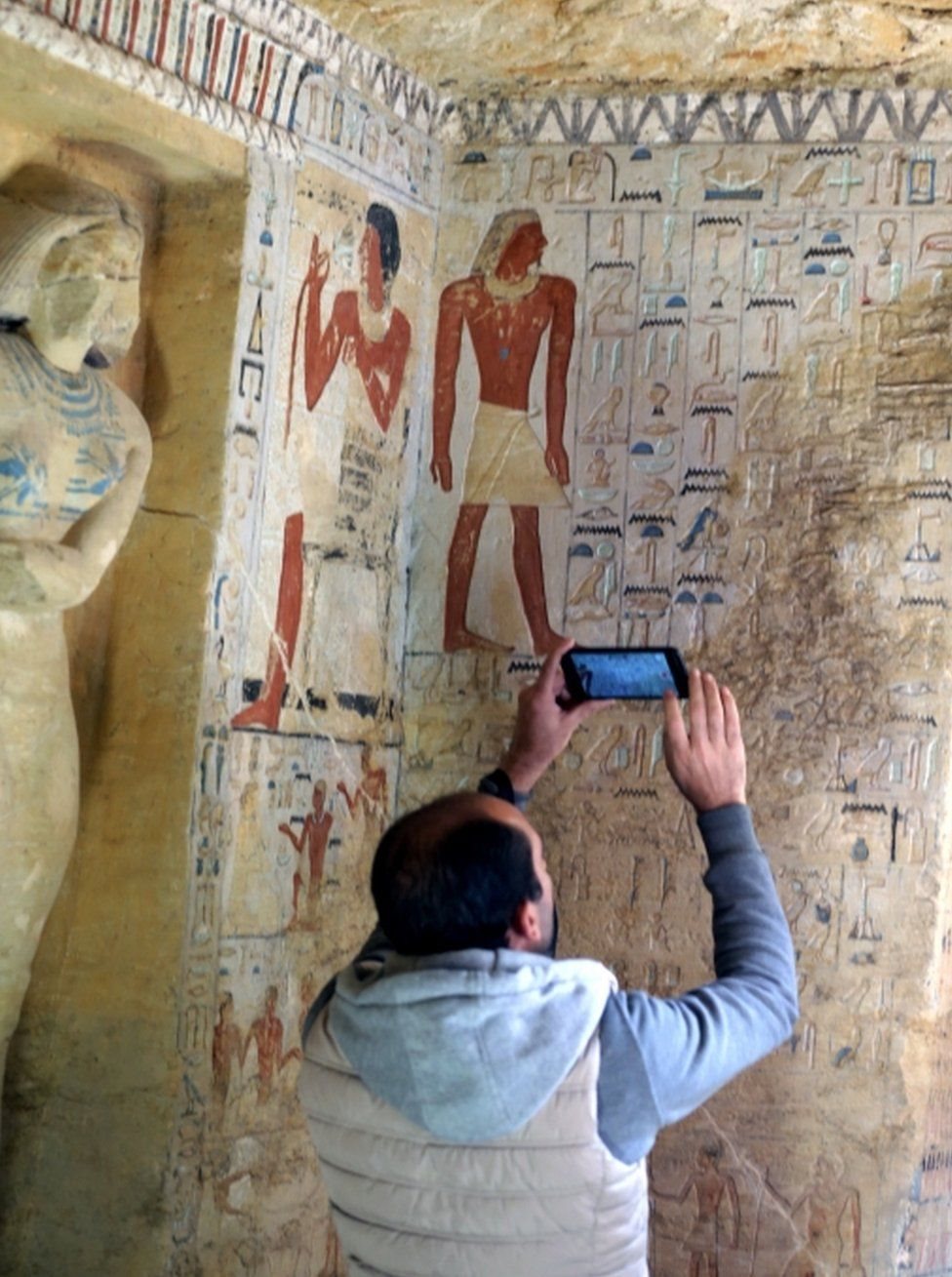 The tomb's colours have survived unusually well for almost 4,400 years, experts said