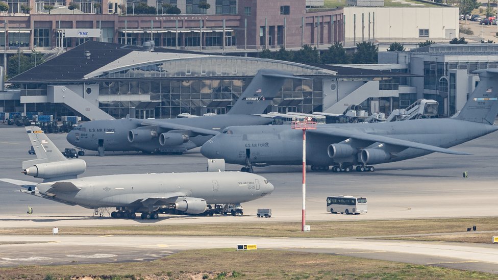 avioni u američkoj vojnoj bazi u nemačkoj