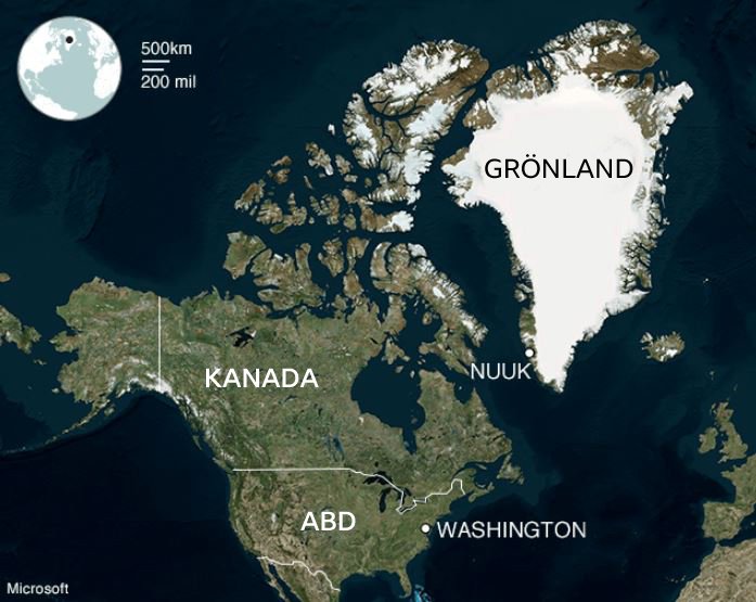 Grönland haritası