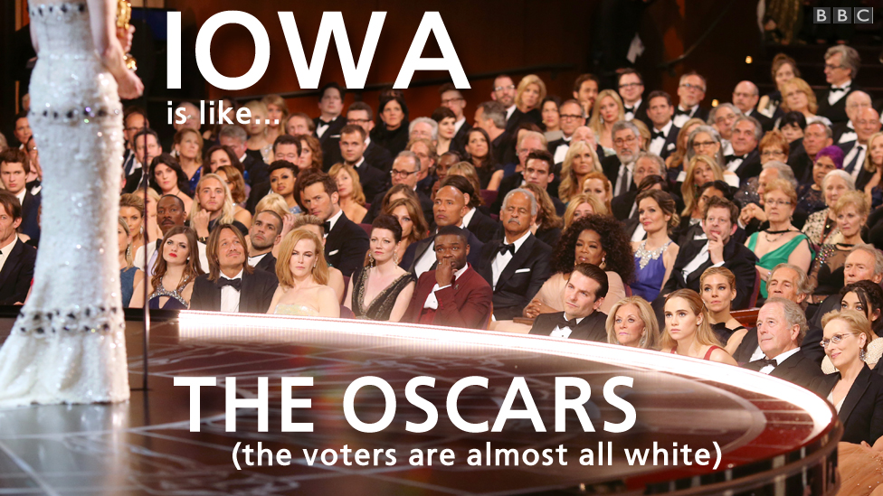 Айова похожа на «Оскар» - почти все избиратели белые