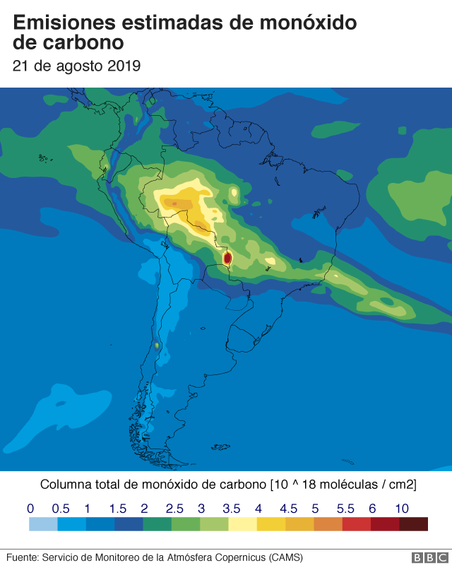 Mapa de emisones de monóxido