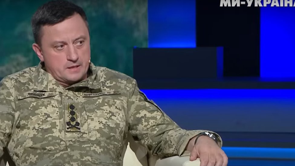 Ukraine Air Force Commander, Lt Gen Mykola Oleshchuk, speaking on national TV