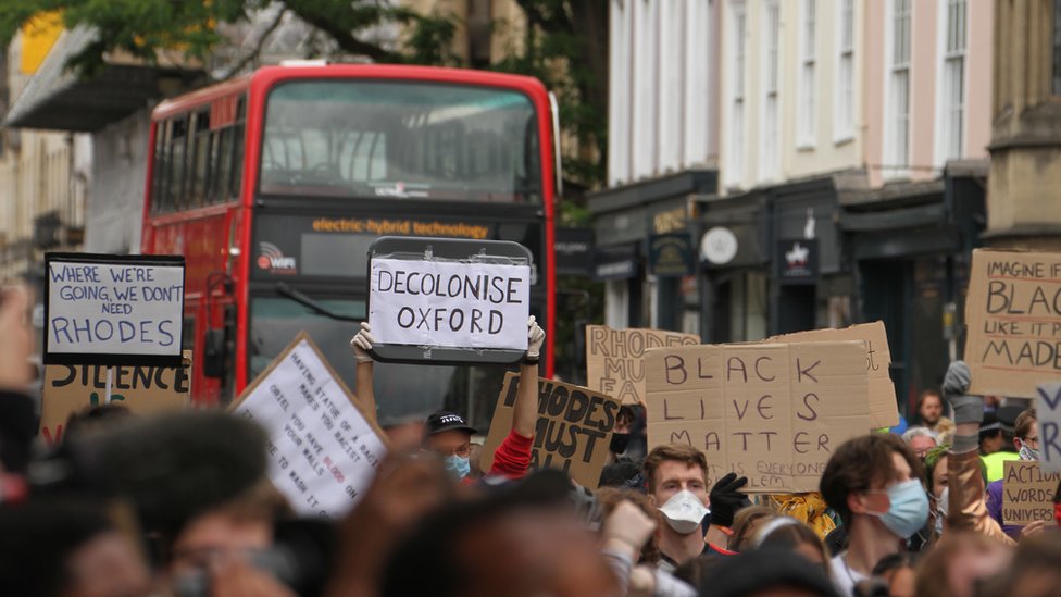 A Black Lives Matter protest in Oxford