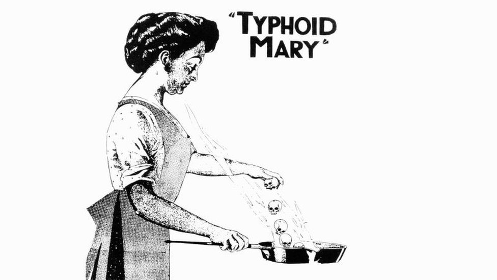 A 1909 caricature of "Typhoid Mary"