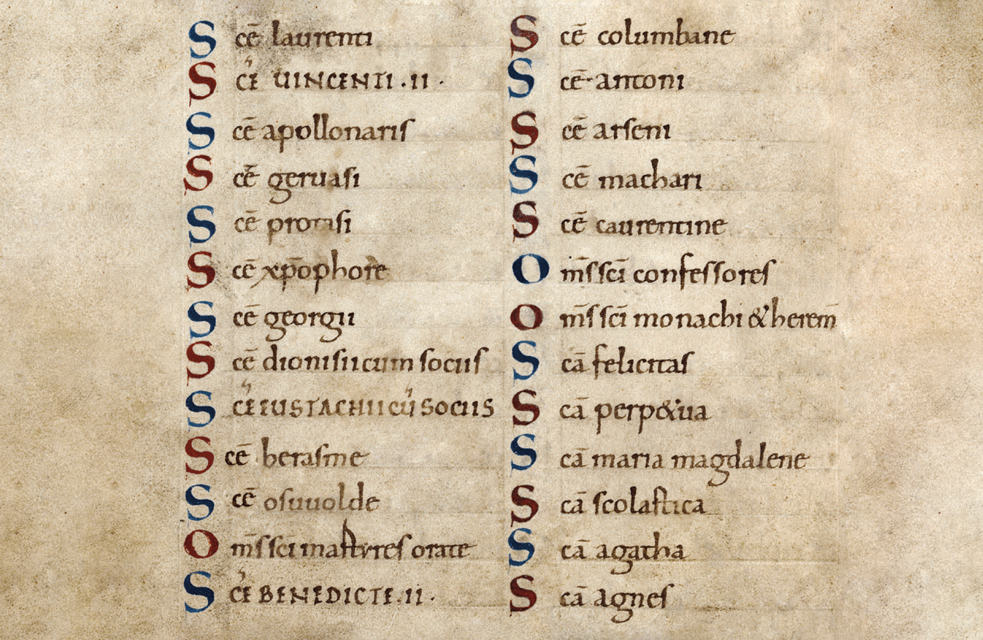 The second litany in the Becket psalter